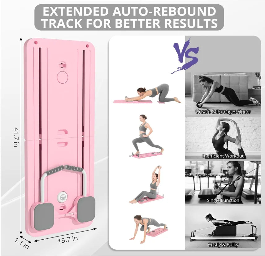 Pilates Reformer Set, 5 in 1 Sliding Board