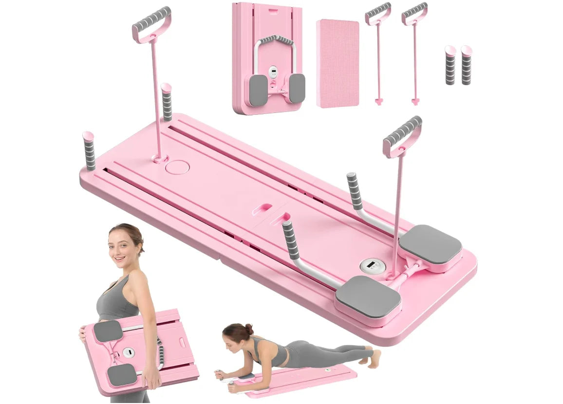 Pilates Reformer Set, 5 in 1 Sliding Board
