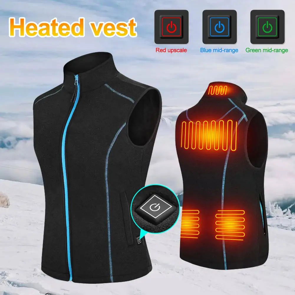 Women Heated Vest Winter Electric Thermal Waistcoat Women