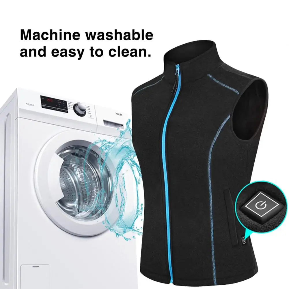 Women Heated Vest Winter Electric Thermal Waistcoat Women