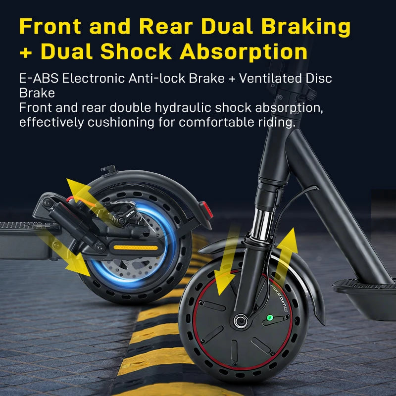 Adult Electric Scooter 19MPH Top Speed Dual Shock Absorption