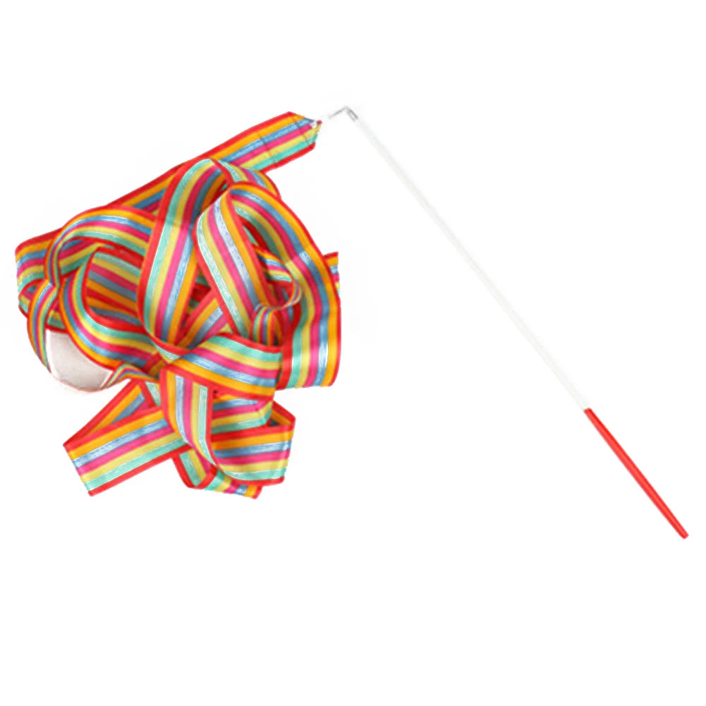 Ballet Streamer Rod Rainbow Stick for Kids