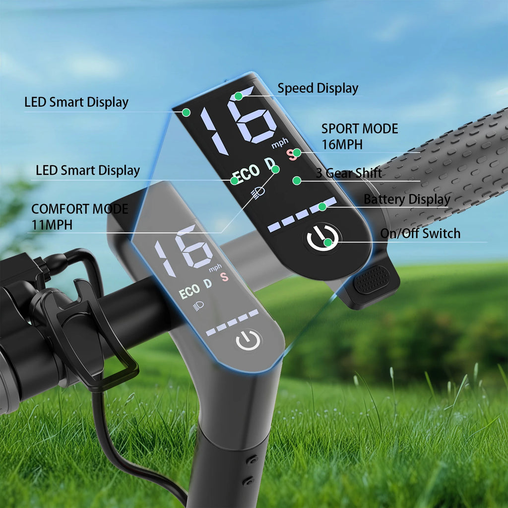 350W Powerful Motor 19 MPH 12 Miles Long