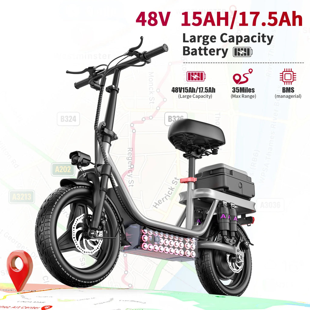 Folding Electric Scooter for Adults,  Full Shock Absorption