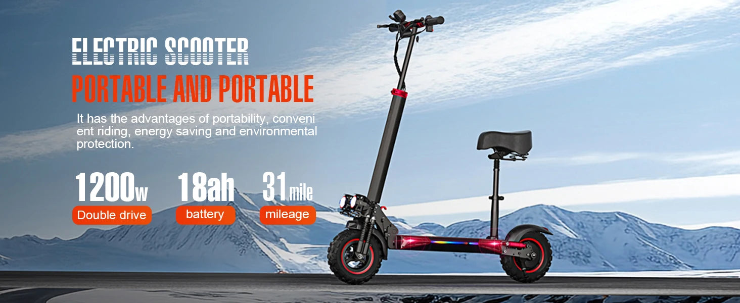 ' Off-road Tires Fast Commuting E-Scooter