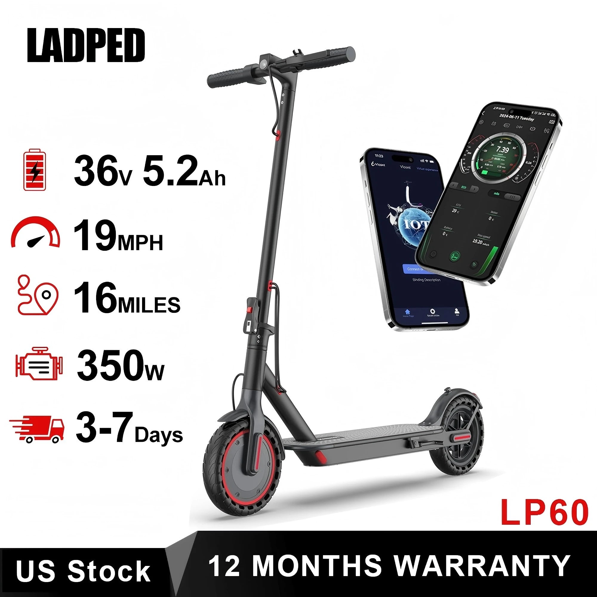 Electric Scooter 16miles Max Range for Adult