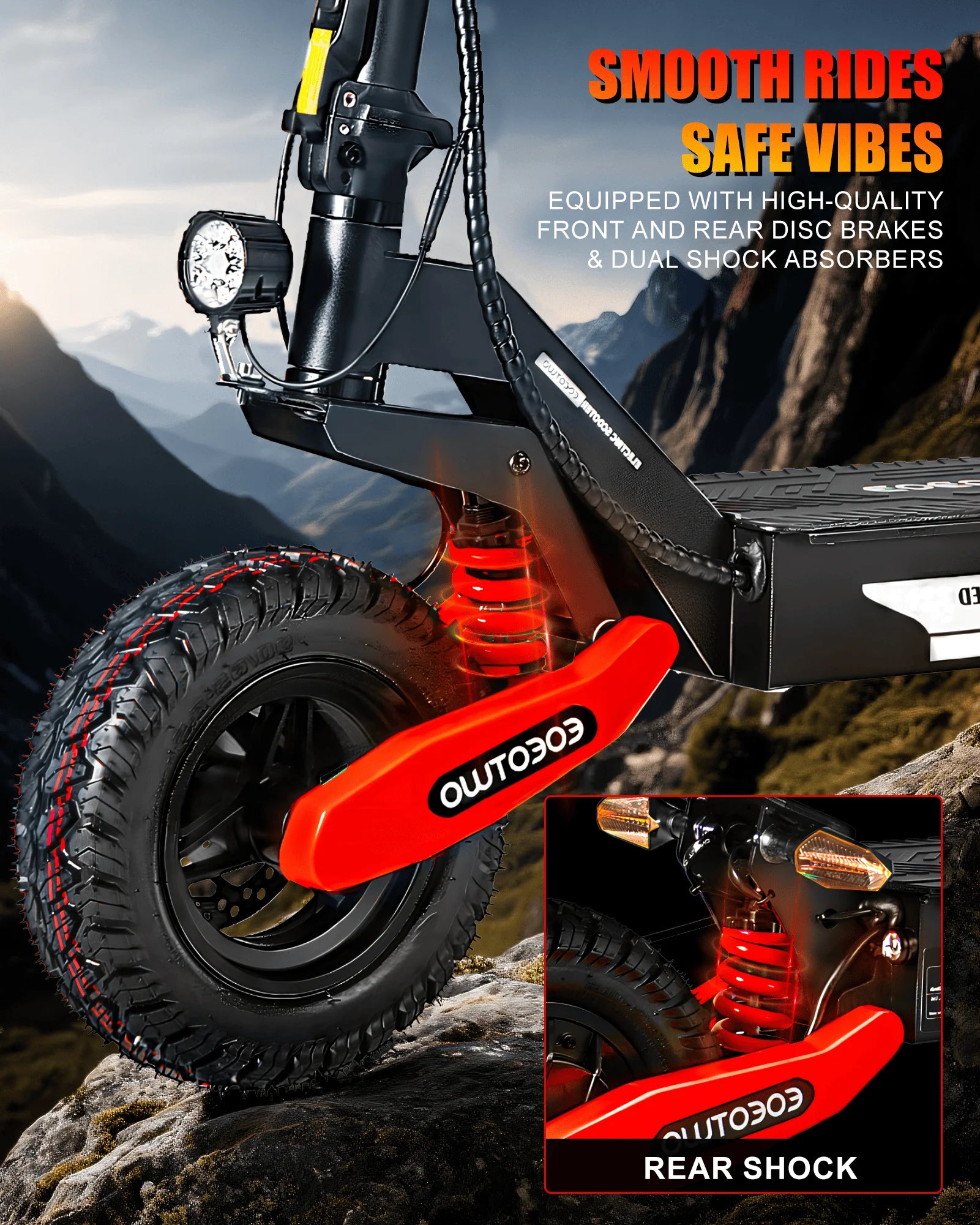 h,11'' Off Road Tires,Dual Suspension E-Scooter+1 Year Warranty
