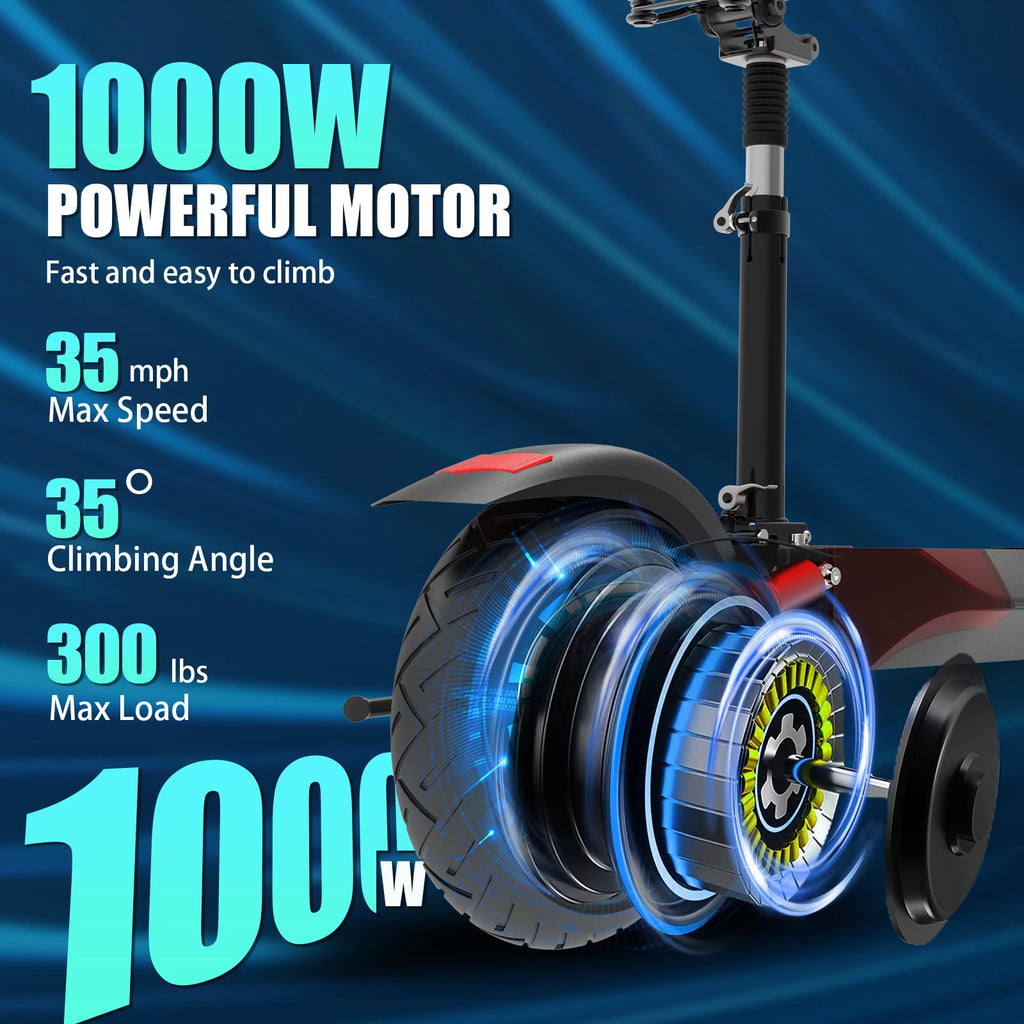 Electric Scooter for Adults with Seat,  Foldable