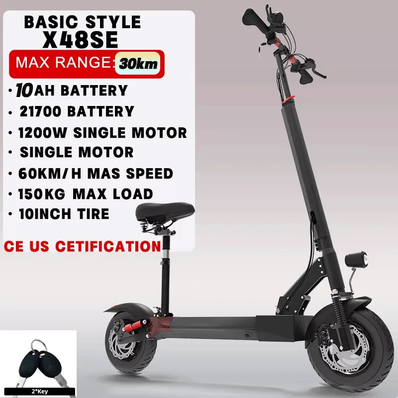 Electric Scooter for Adults Dual Brake & Dual Suspension Commuting E-Scooter Foldable E Scooter with Remote Key 330LBS MAX Load