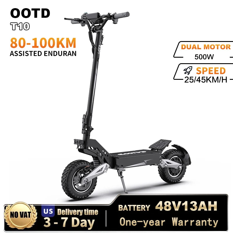 r - 500W Pea City E-Scooter with LED Light