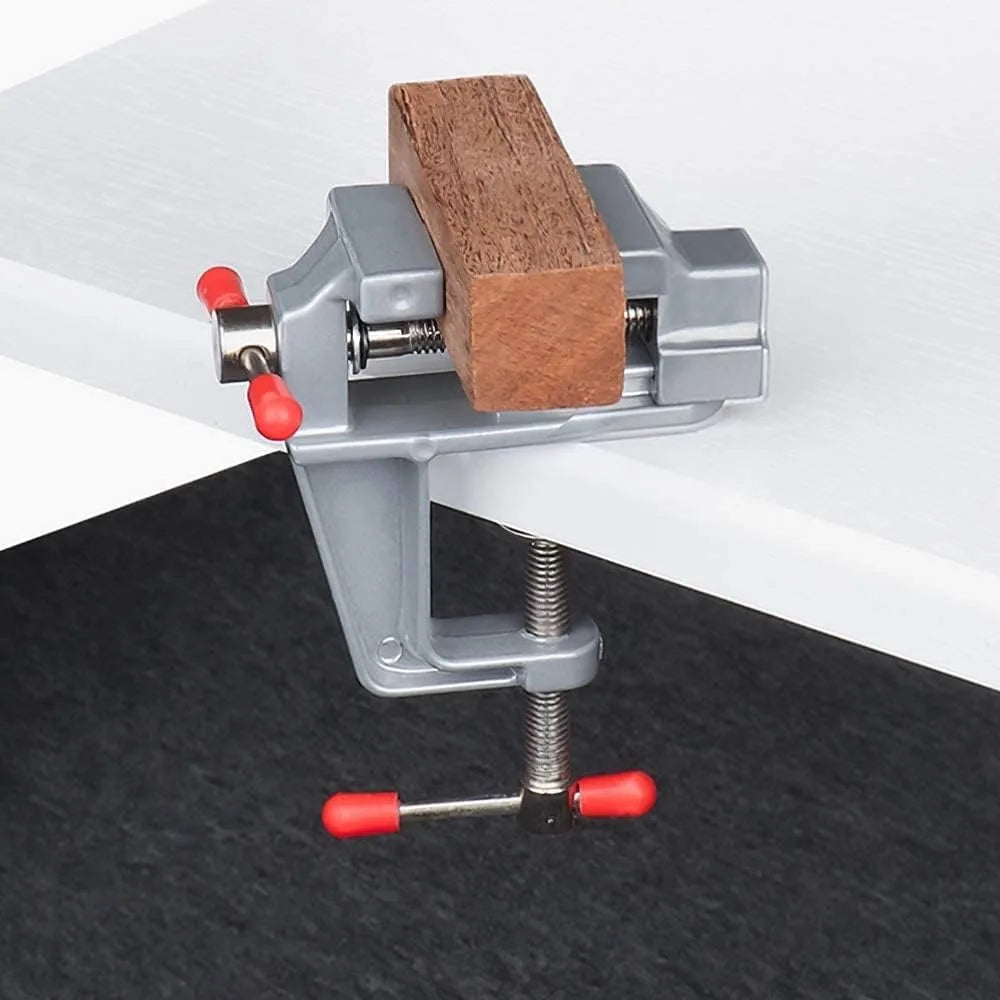 Mini Bench Vise Muliti-Funcational 3.5&quot Aluminum Miniature Small Jewelers Hobby Clamp On Table Flat Pliers Tool Vice