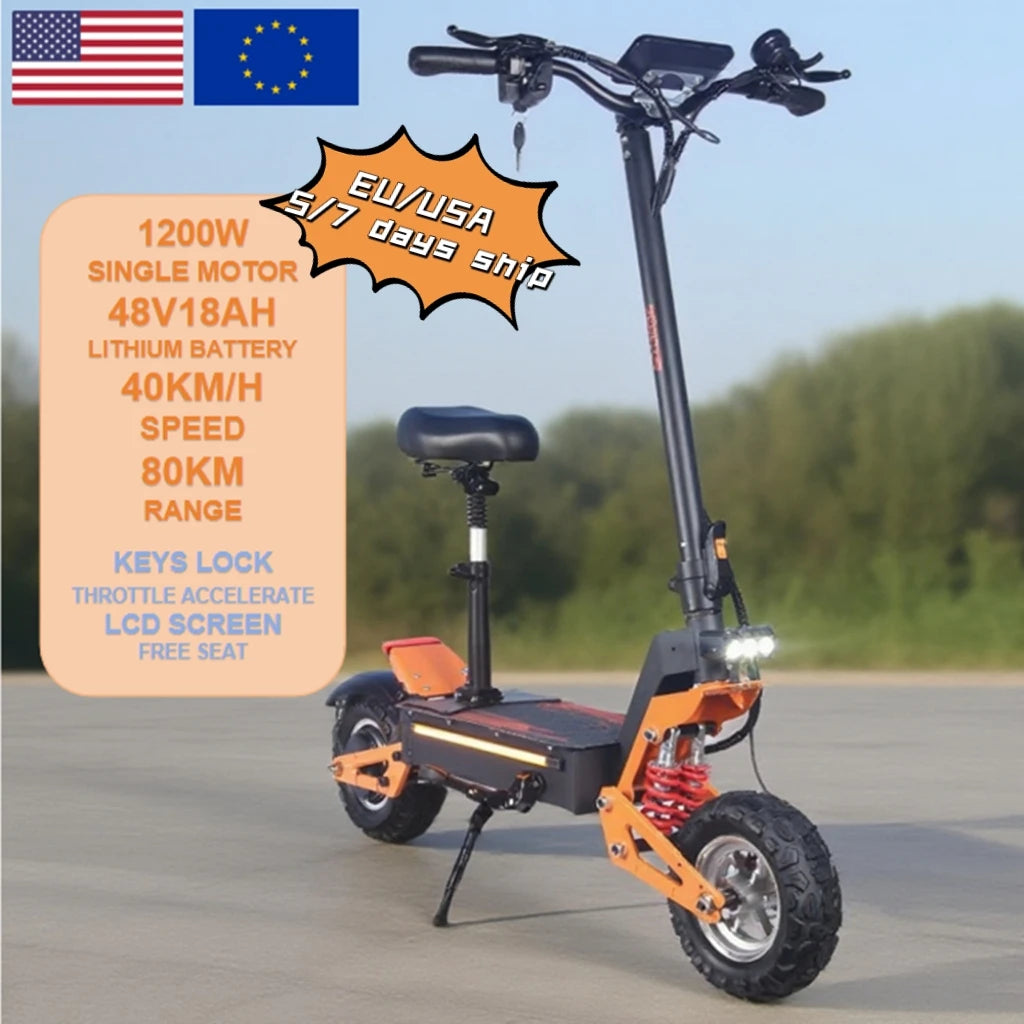 " All Terrain Three Speed Adjustable Adult E Scooter