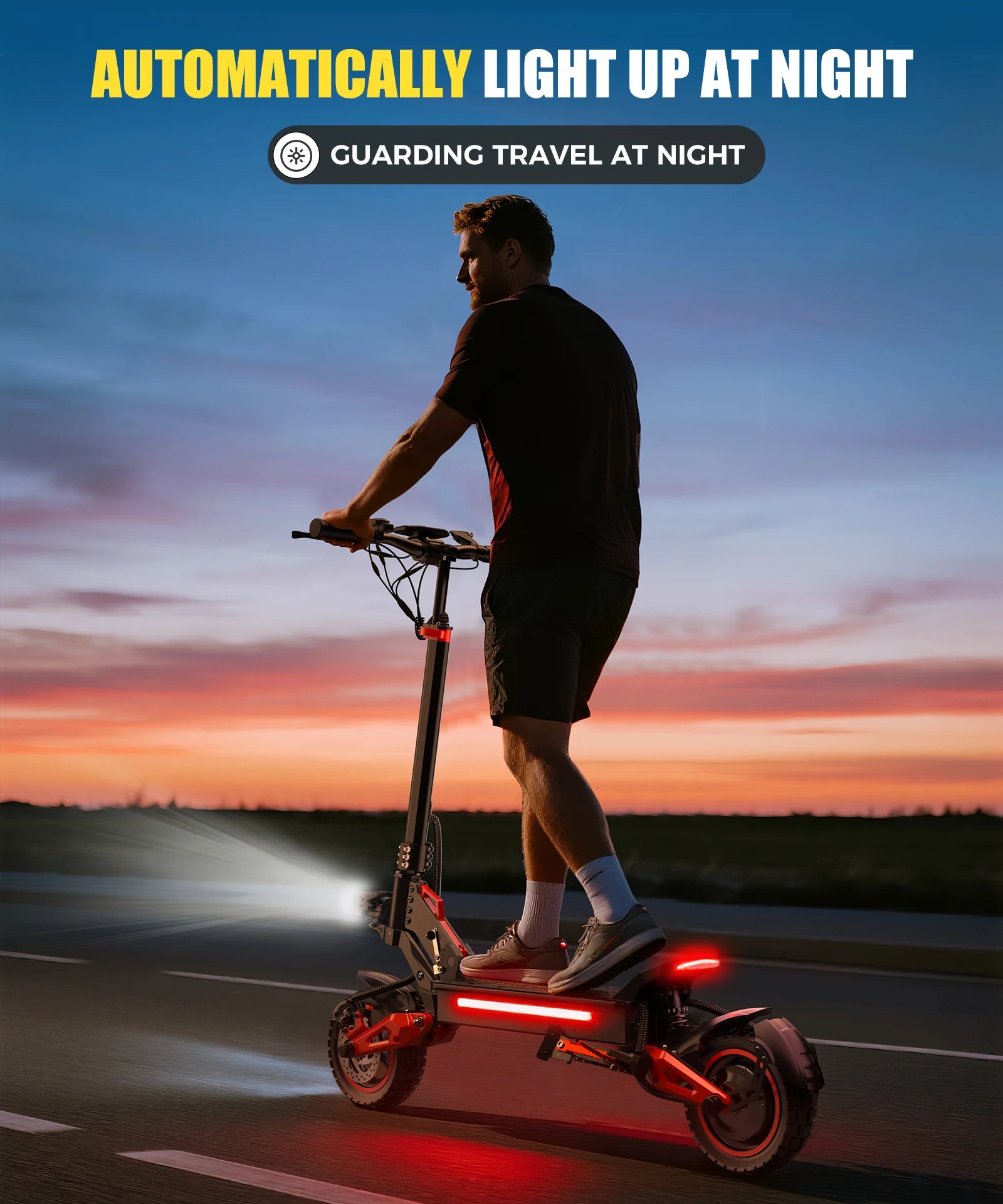 Escooter Scooter 31mph Dual Disc Brake 11'' Off-Road Tires