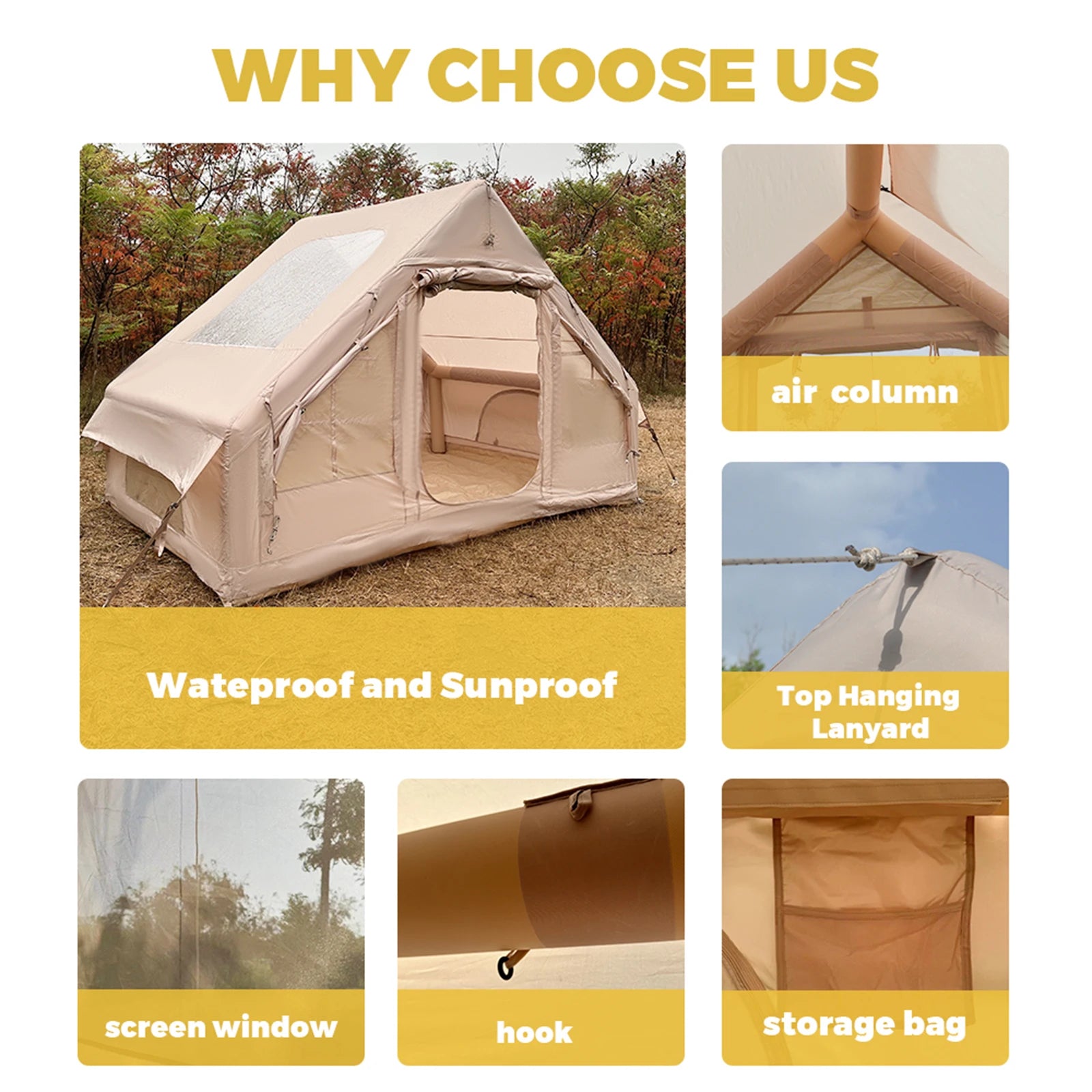 Waterproof Windproof Outdoor Self-Supporting blow up ten