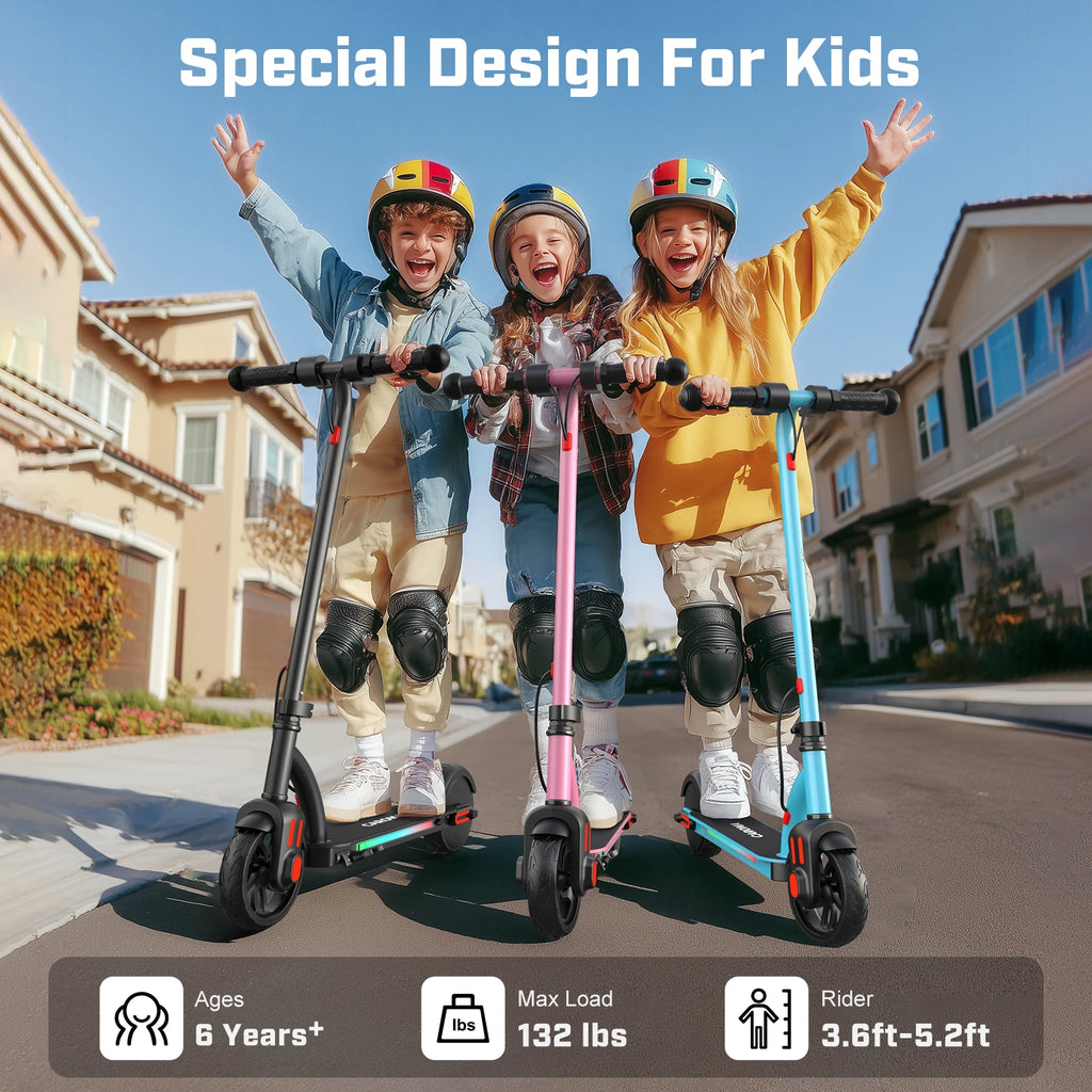 Electric Scooter For Kid Age 6-12 3 Adjustable Speeds