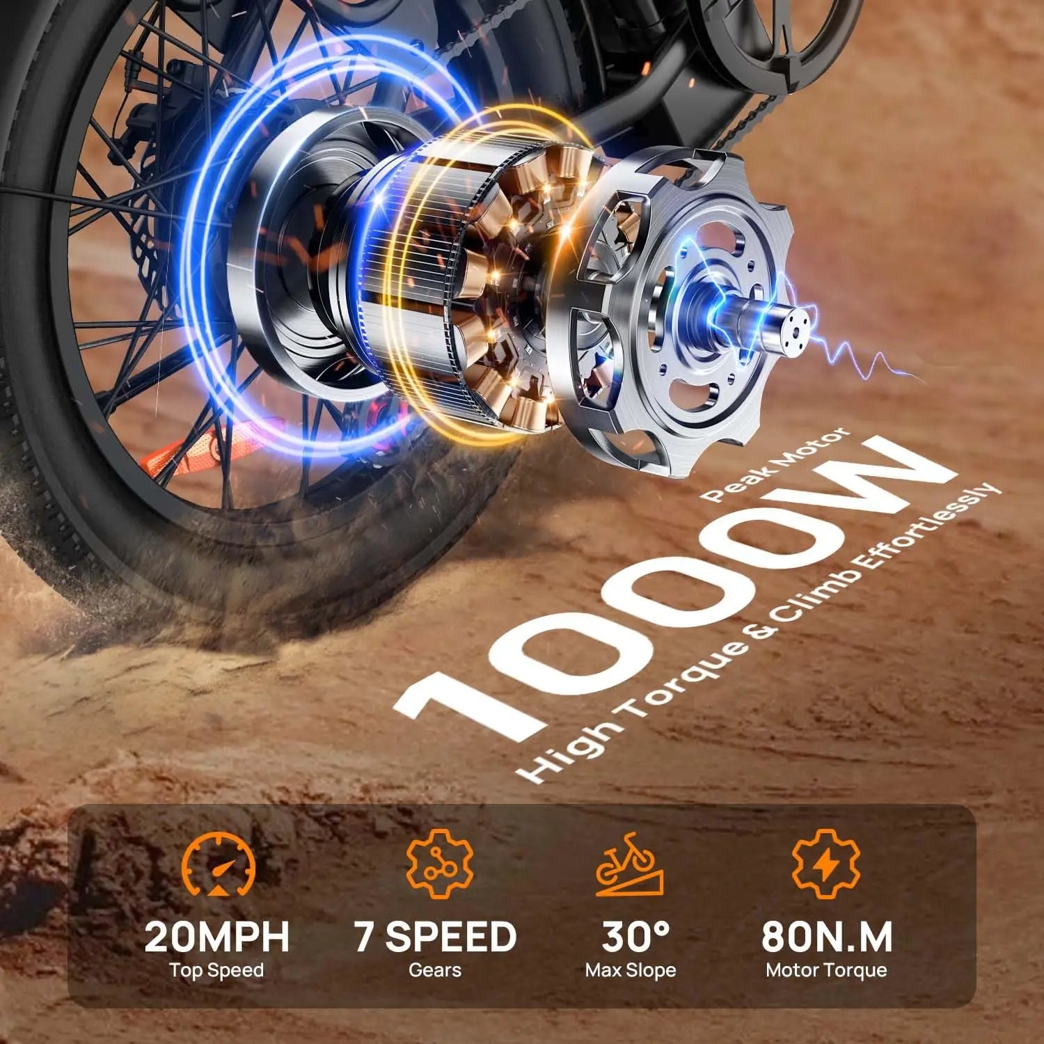 Electric Bike, Fat Tire Dual Disc Brake