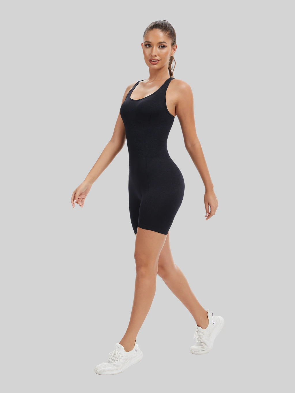 Knit Booty Lifting Bodysuit, Quick-Dry Running