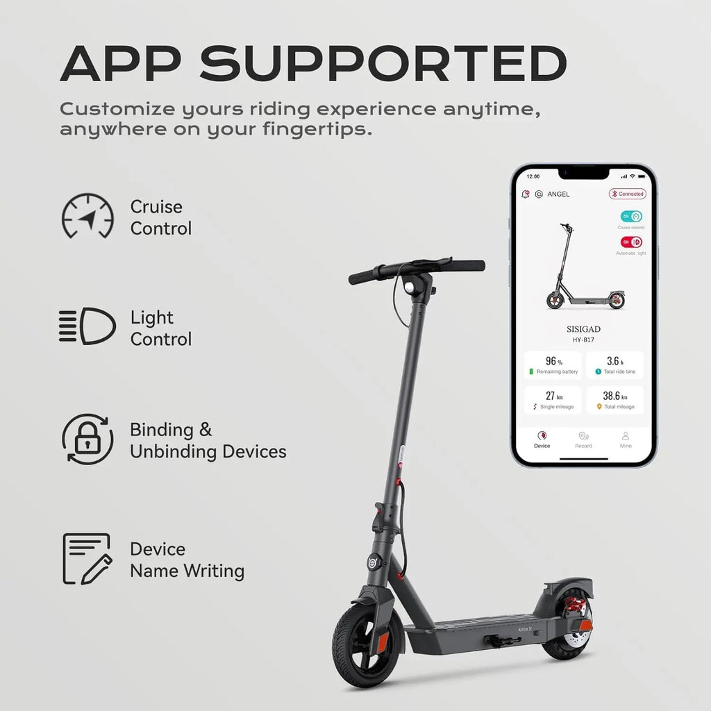 Electric Scooter: folding design, double braking system.