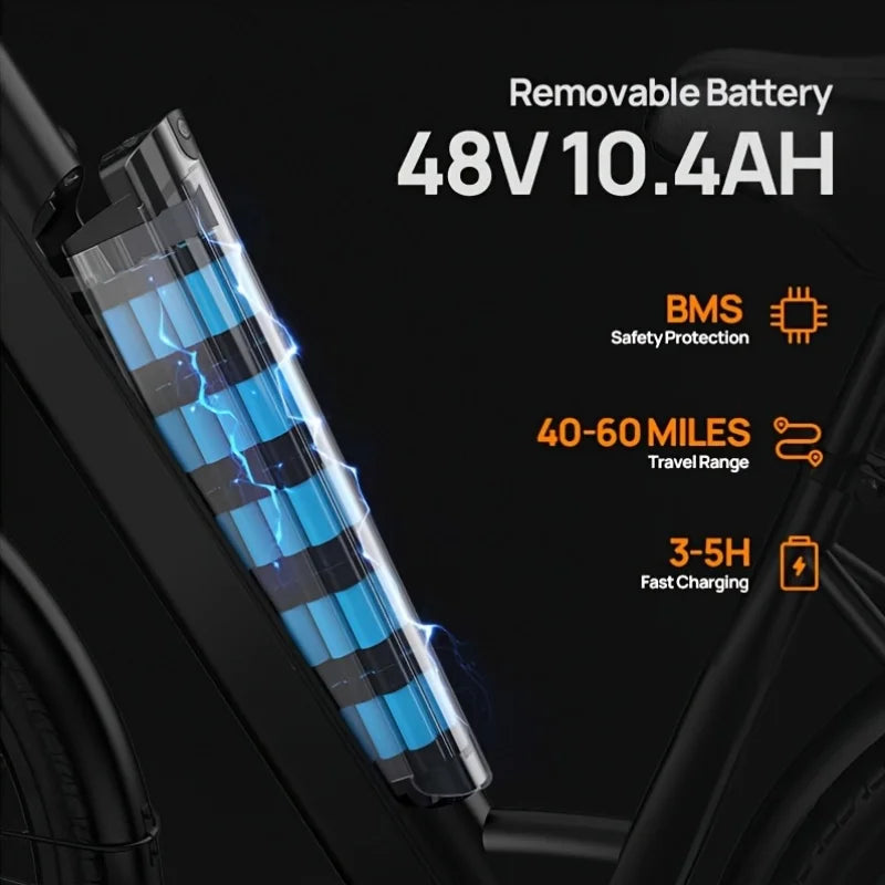 Removable 7-Speeds Hydraulic Disc Brakes for Adults