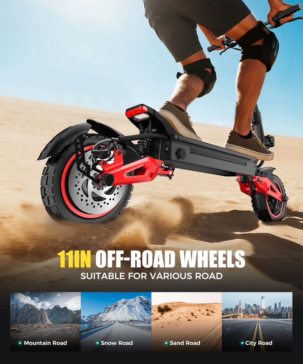 Escooter Scooter 31mph Dual Disc Brake 11'' Off-Road Tires