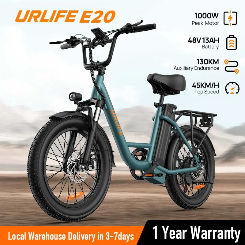 Electric Bike Removable Battery with Disc Brake