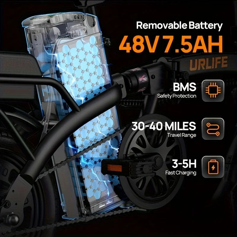 14" Foldable Electric Bicycle for Adult