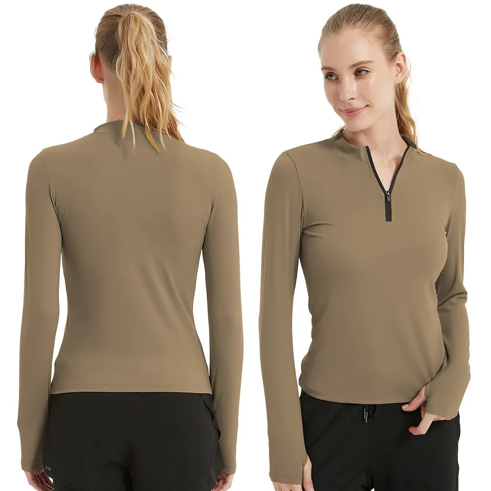 Women'S Tight Yoga Wear Quick-Drying Long-Sleeved