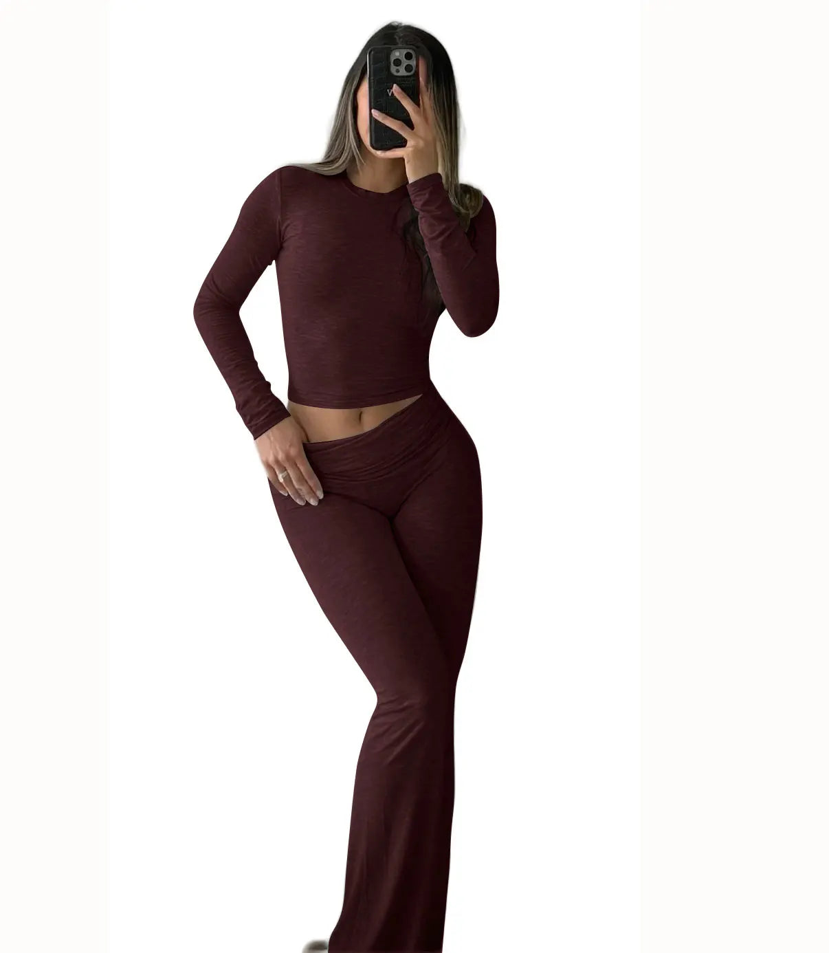 Women's Yoga Two-Piece Set Long-Sleeve