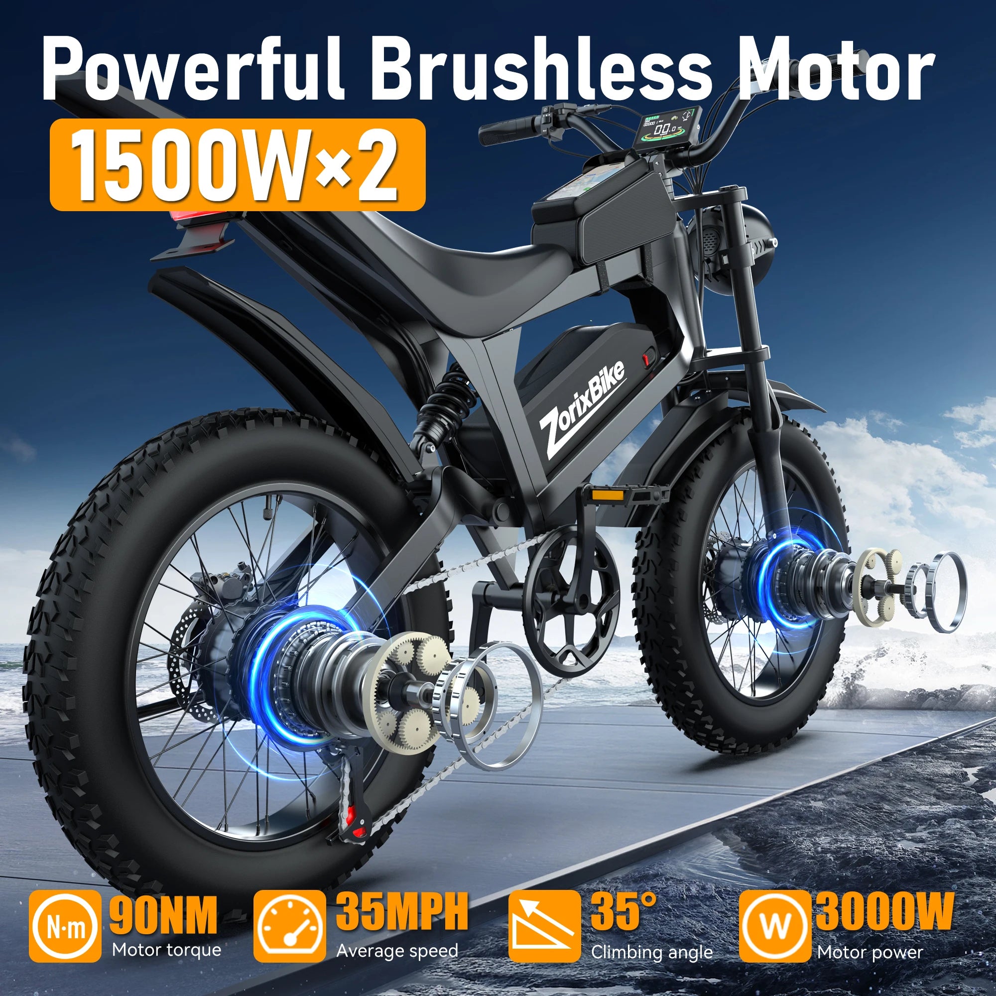 Speed Wide Tire All Terrain E-Bike