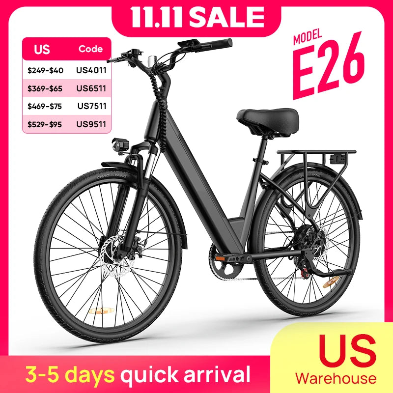 Electric Bike for Adults |Removable Battery, ,7-Spee ds