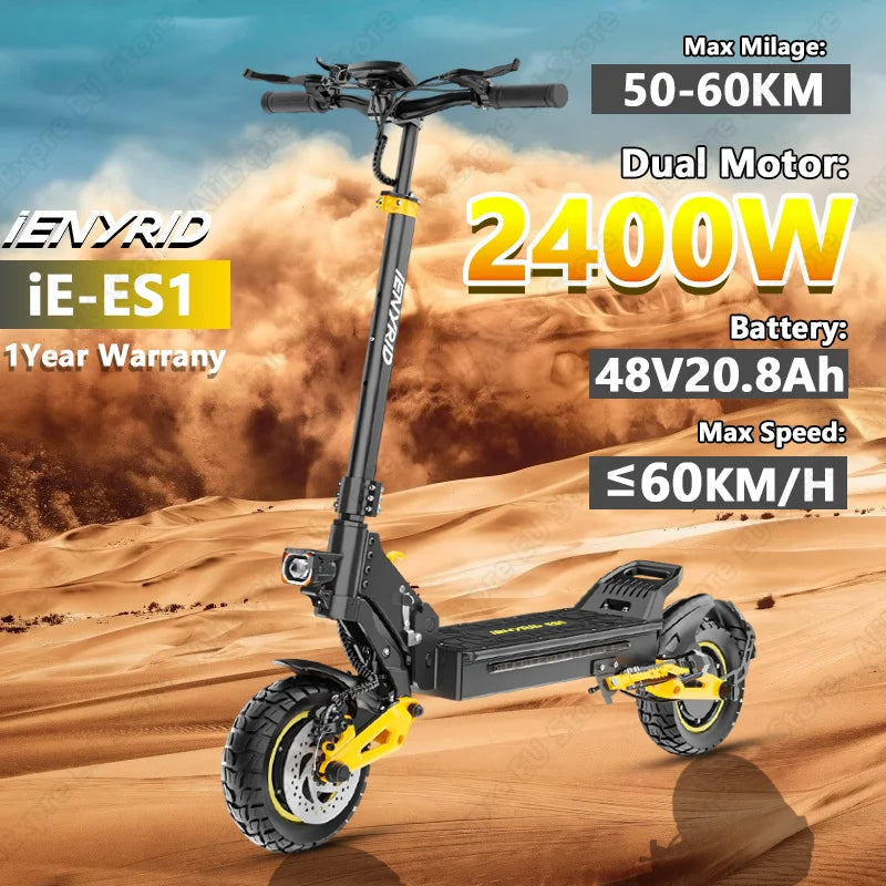 Dual Motorr Off-road Tire Foldable EScooter