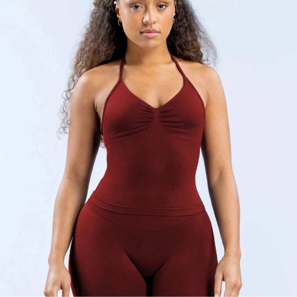 Women's fitness impact leggings, gym sports halter-