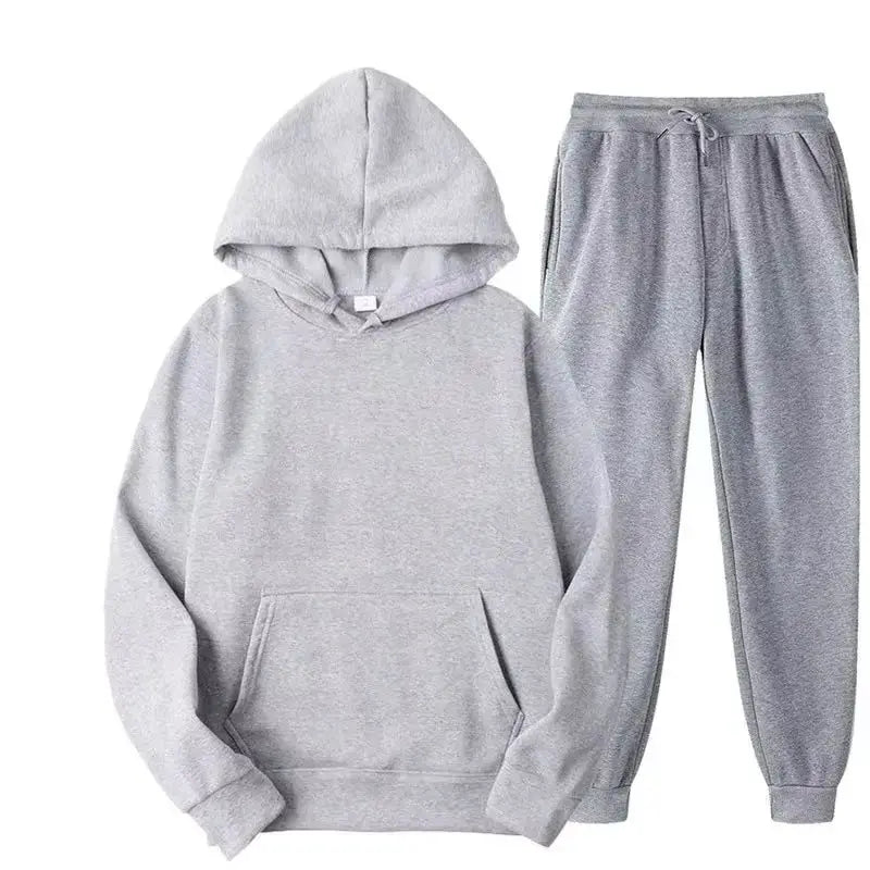 Men Women Tracksuit Hoodies Casual Solid Color