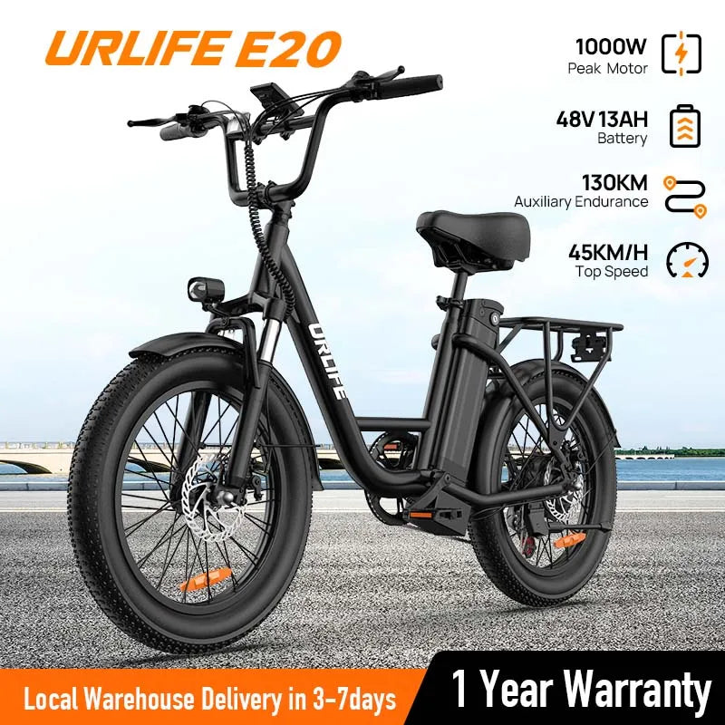 Electric Bike Removable Battery with Disc Brake