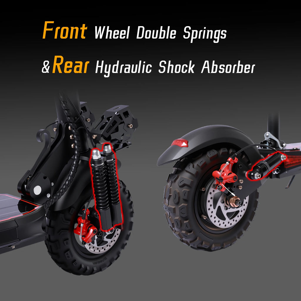 48V  Battery, Dual Suspension  E-scooter For Commuting