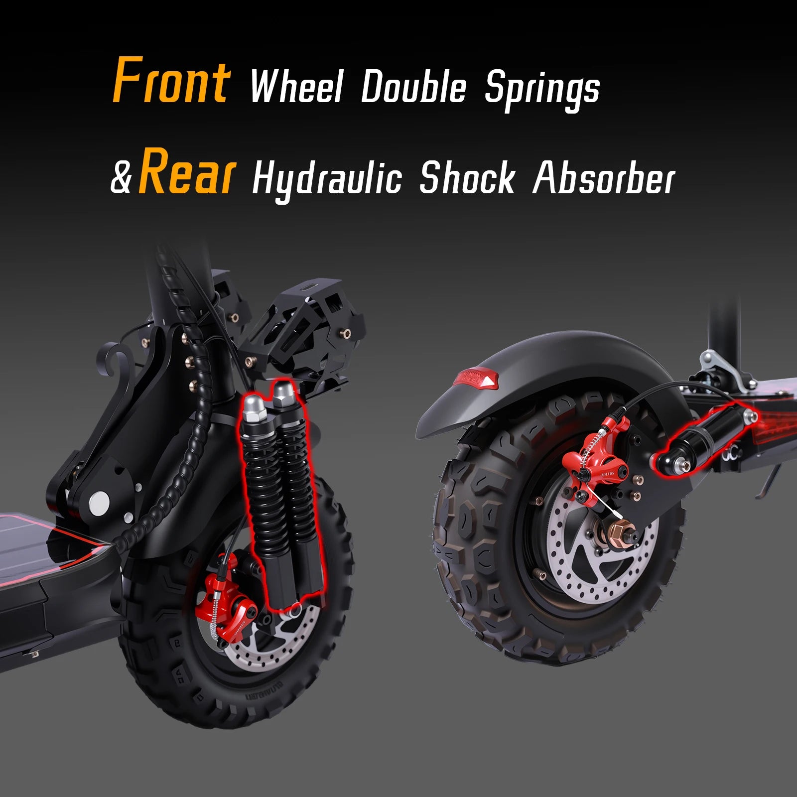 48V  Battery, Dual Suspension  E-scooter For Commuting