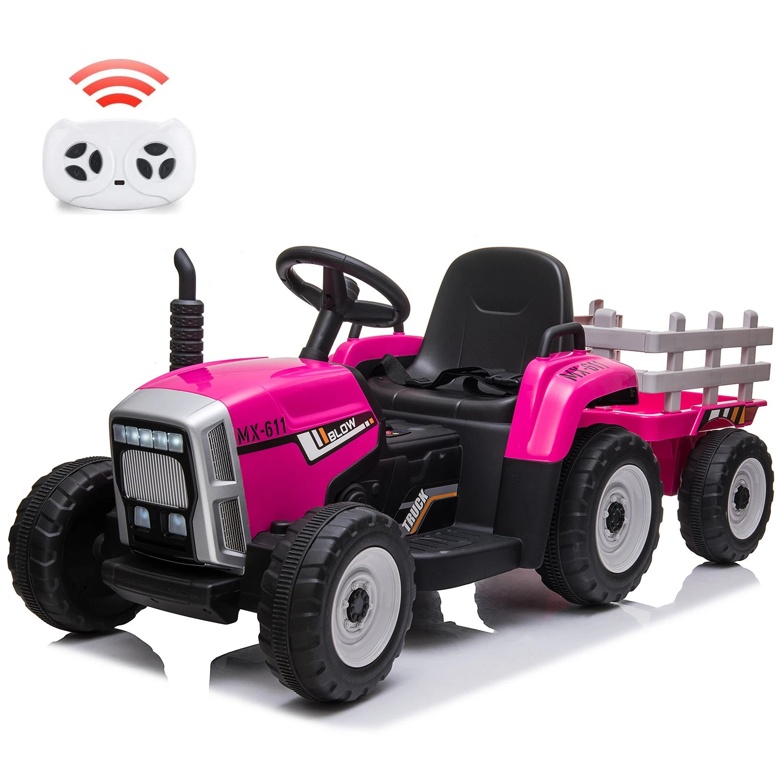 Tractor With Trailer Remote Control Toddler Electric Vehicle