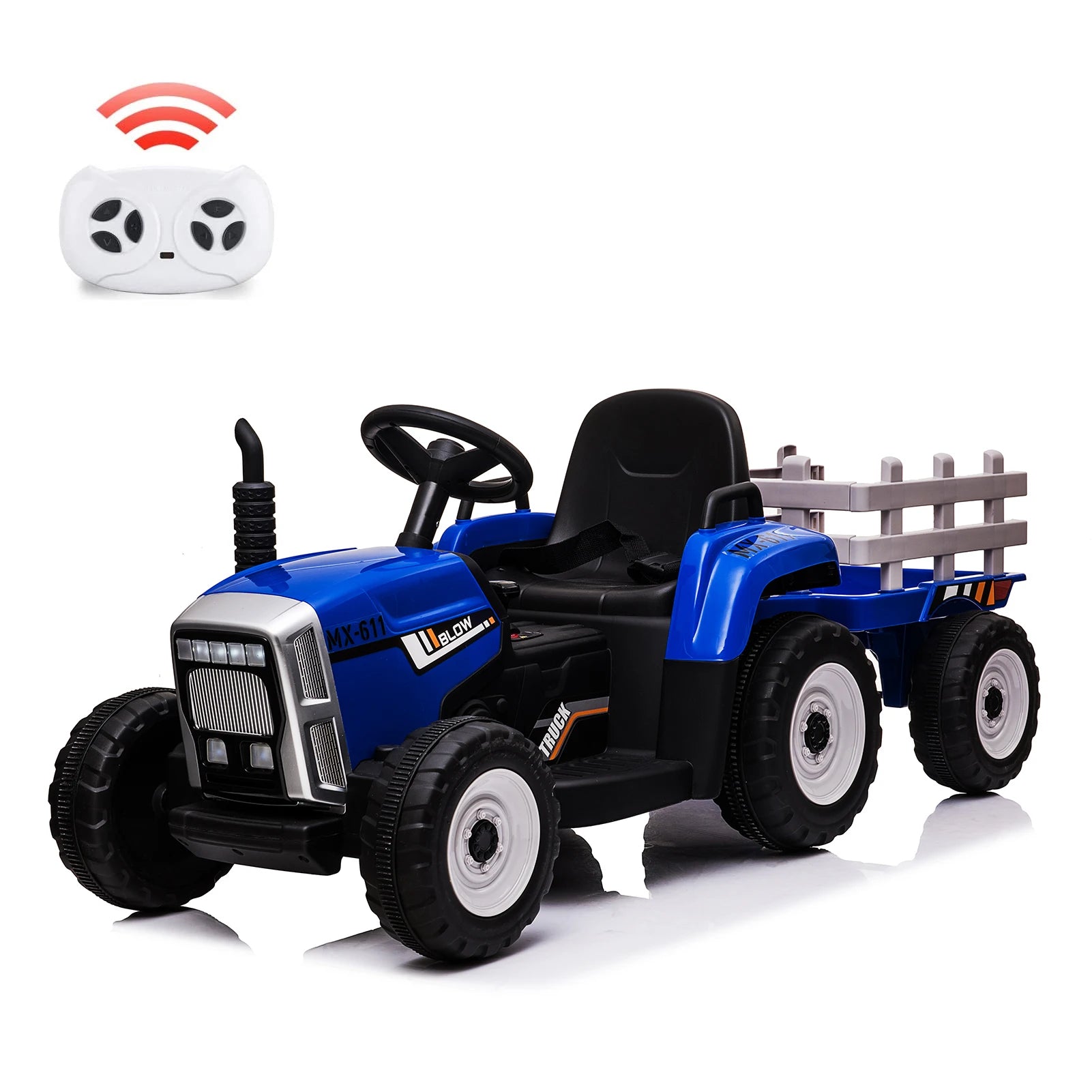 Tractor With Trailer Remote Control Toddler Electric Vehicle