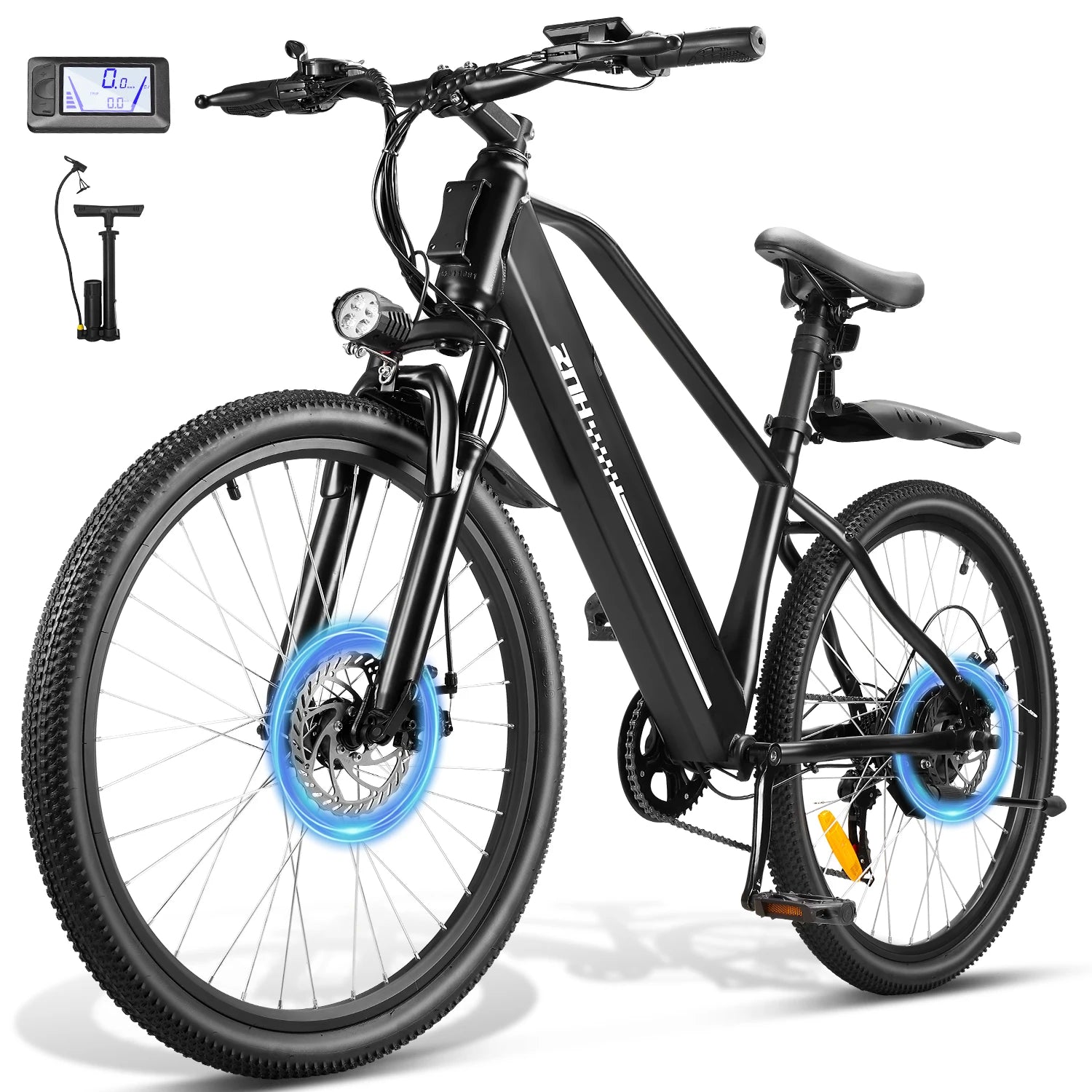 26" Tire Electric Bike,7-Speed,50 Miles