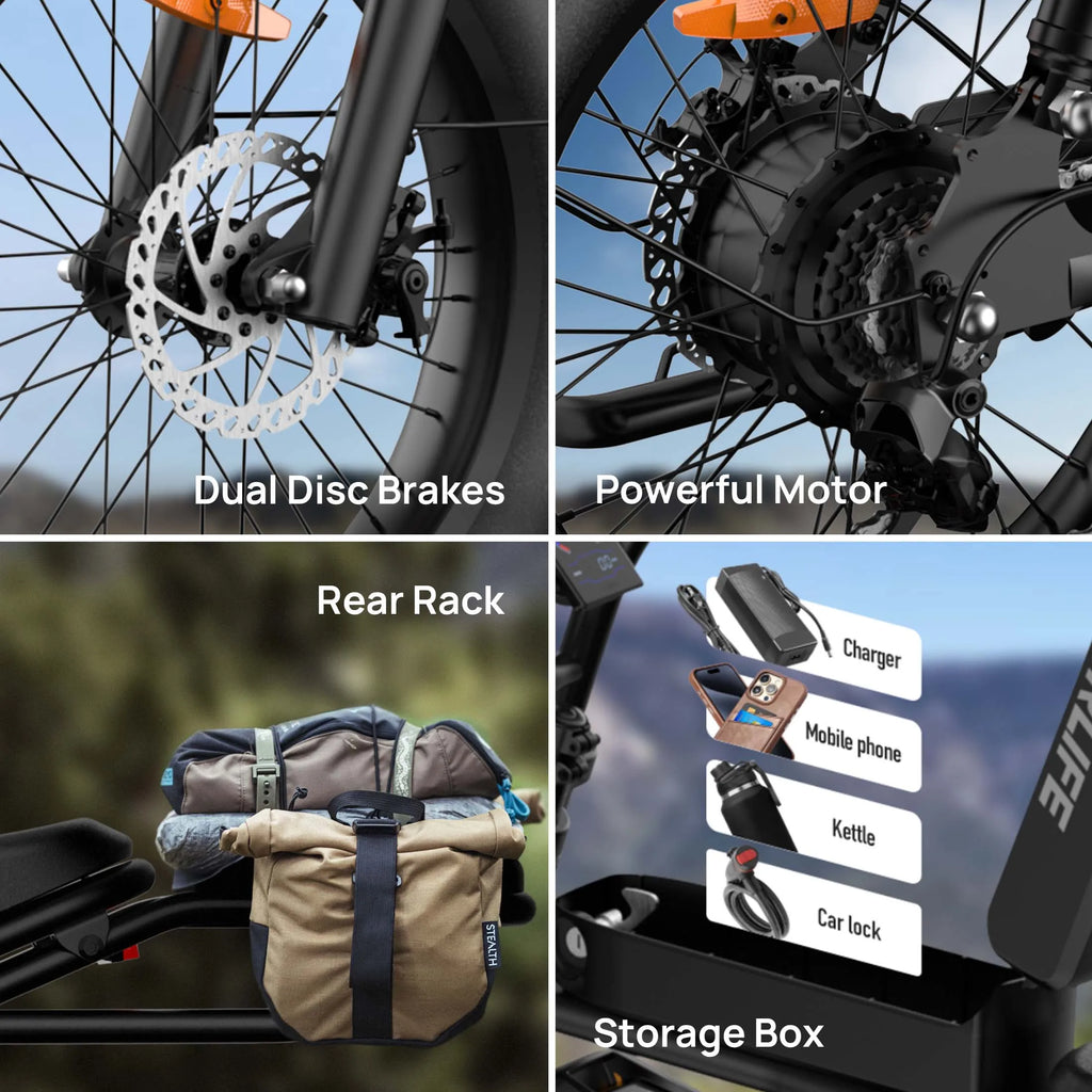 1500W Peak Electric Mountain Bike Removable Battery