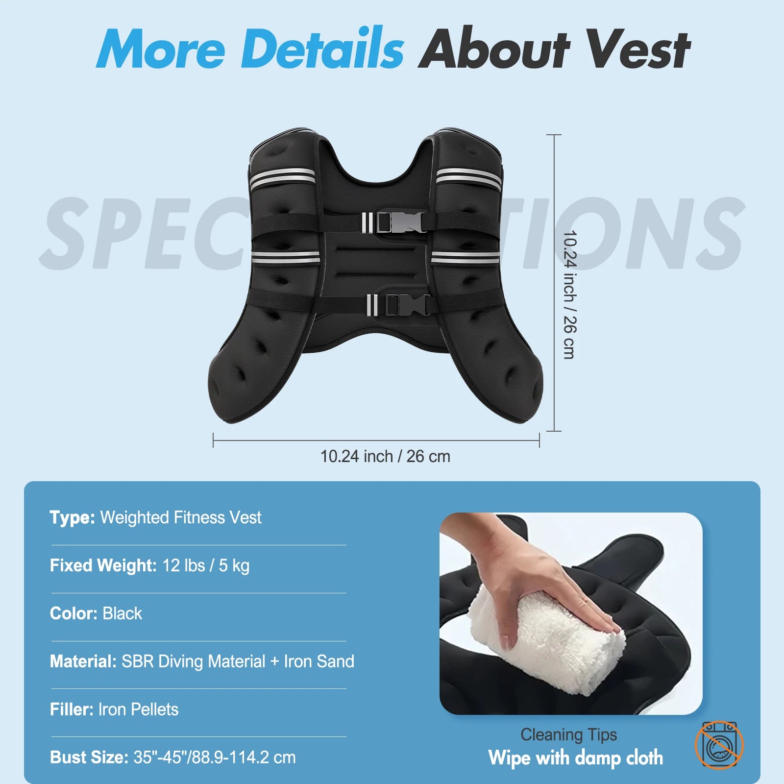 Weighted Vest Fitness Reflective Strips Men Women