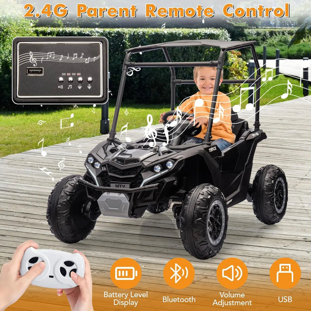 Remote Control, Safety Belt, Horn,Music, Lights,