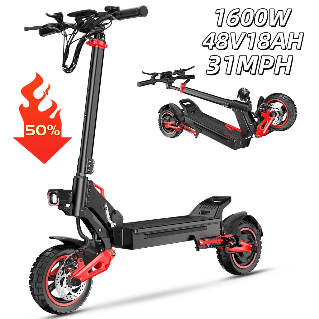Escooter Scooter 31mph Dual Disc Brake 11'' Off-Road Tires