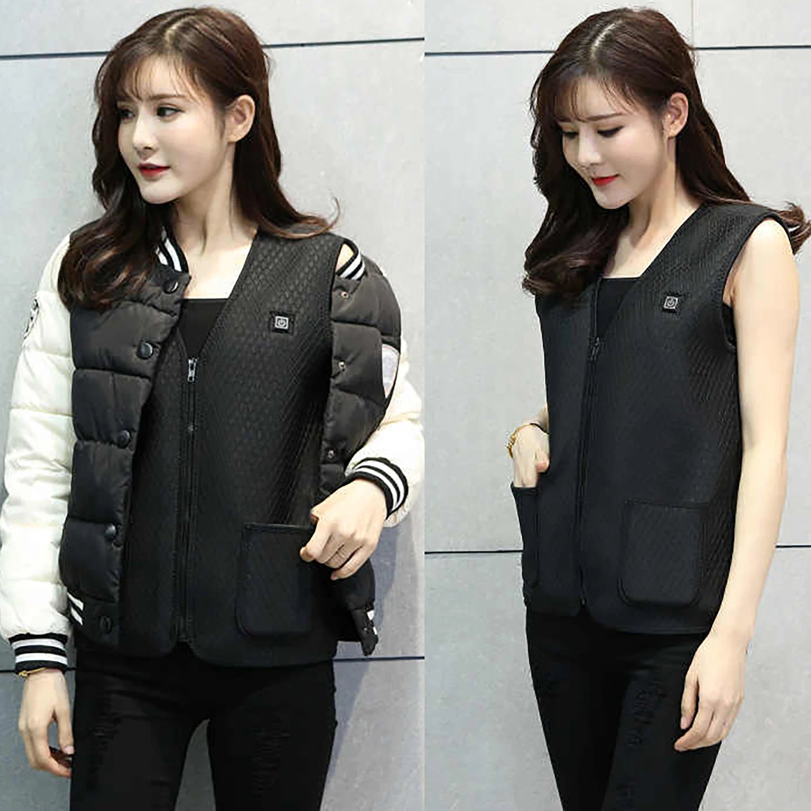 Washable Sleeveless Heating Jacket for Outdoor Sport