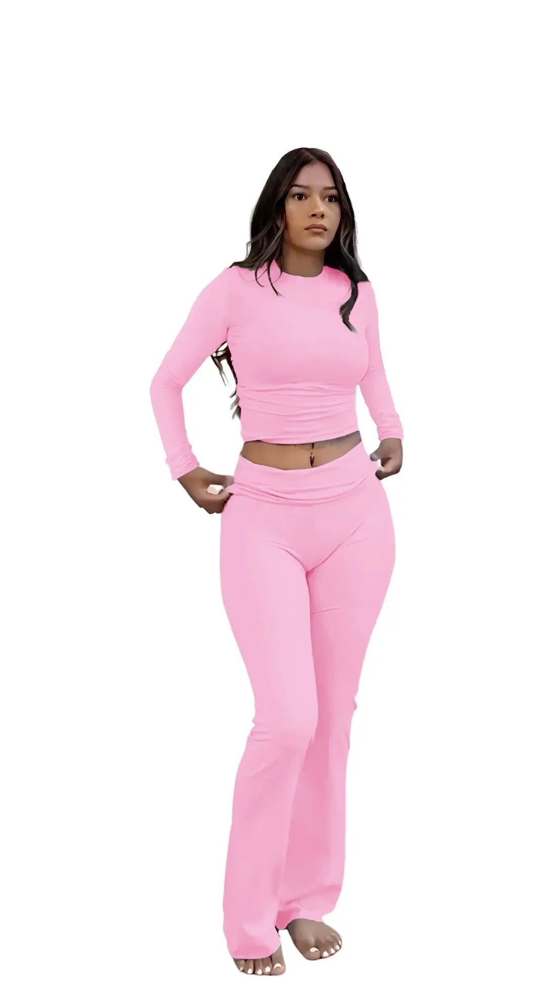 Women's Yoga Two-Piece Set Long-Sleeve