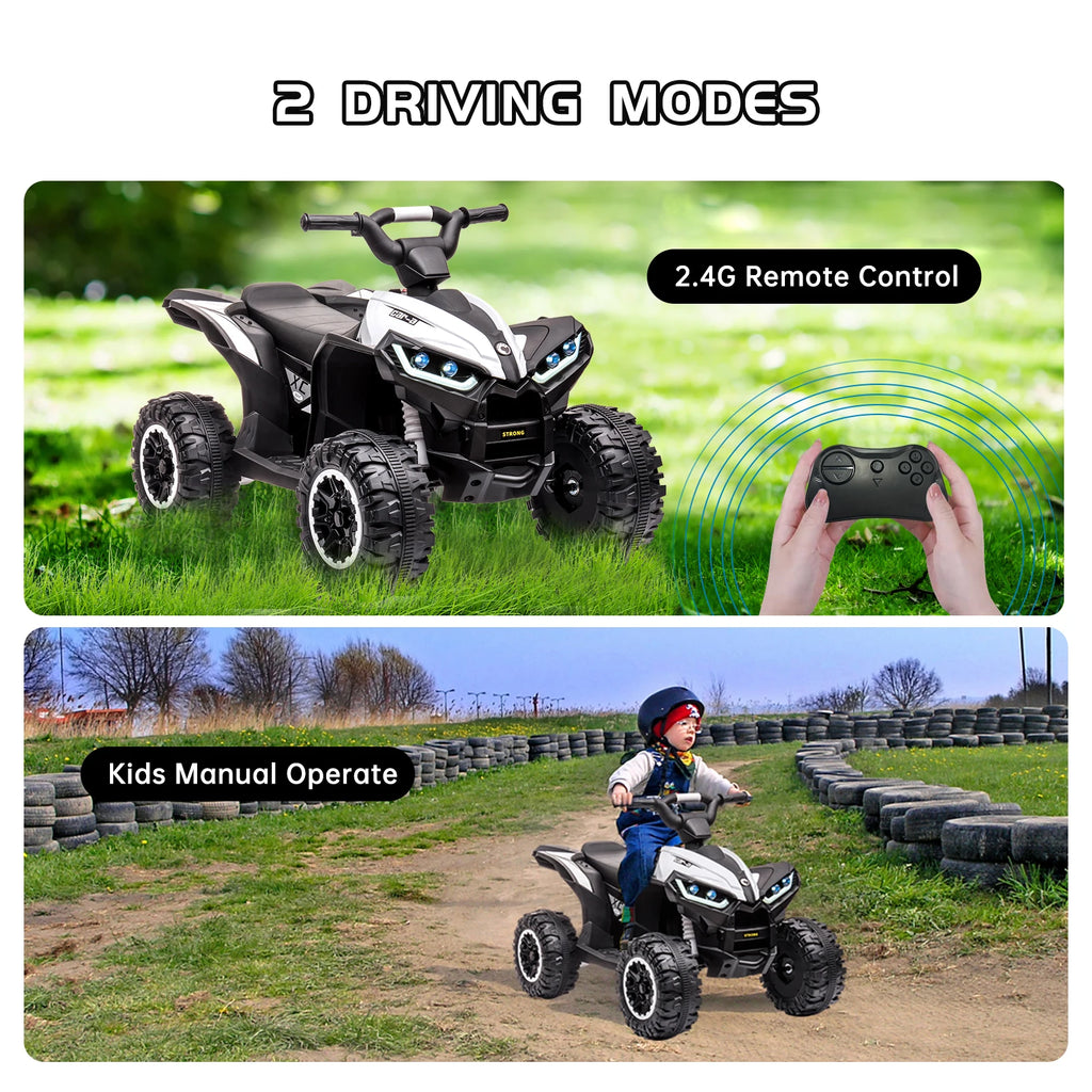 12V Kids  Battery, Powered Four WheelerMusic USB Port,