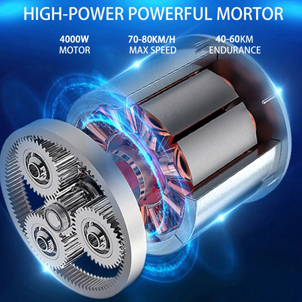 Citycoco Electric Scooter 4000W Powerful Motor Max Speed 60