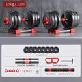 4-in-1 Adjustable Weight Dumbbell Set 22lb– Multi-Function Kettlebell
