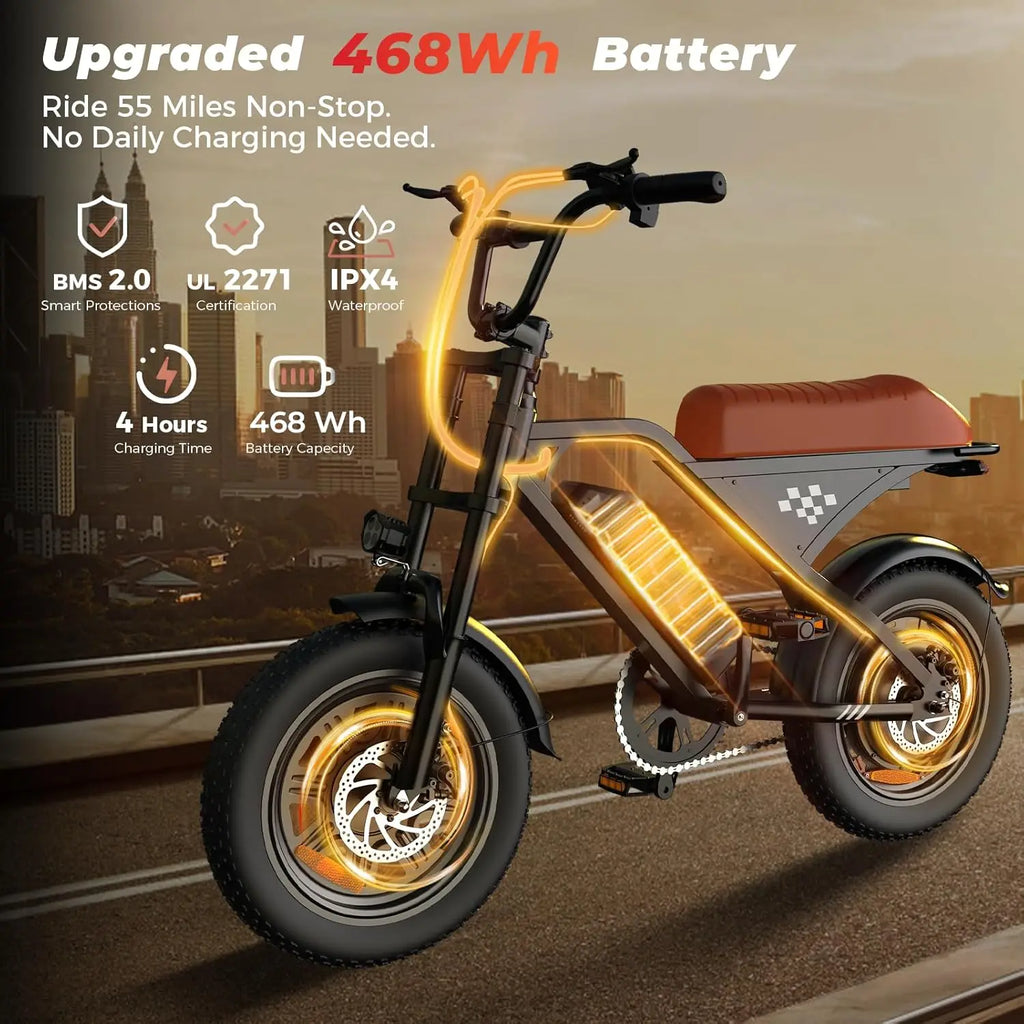 Off Road Electric Biker Adults Fat Tire