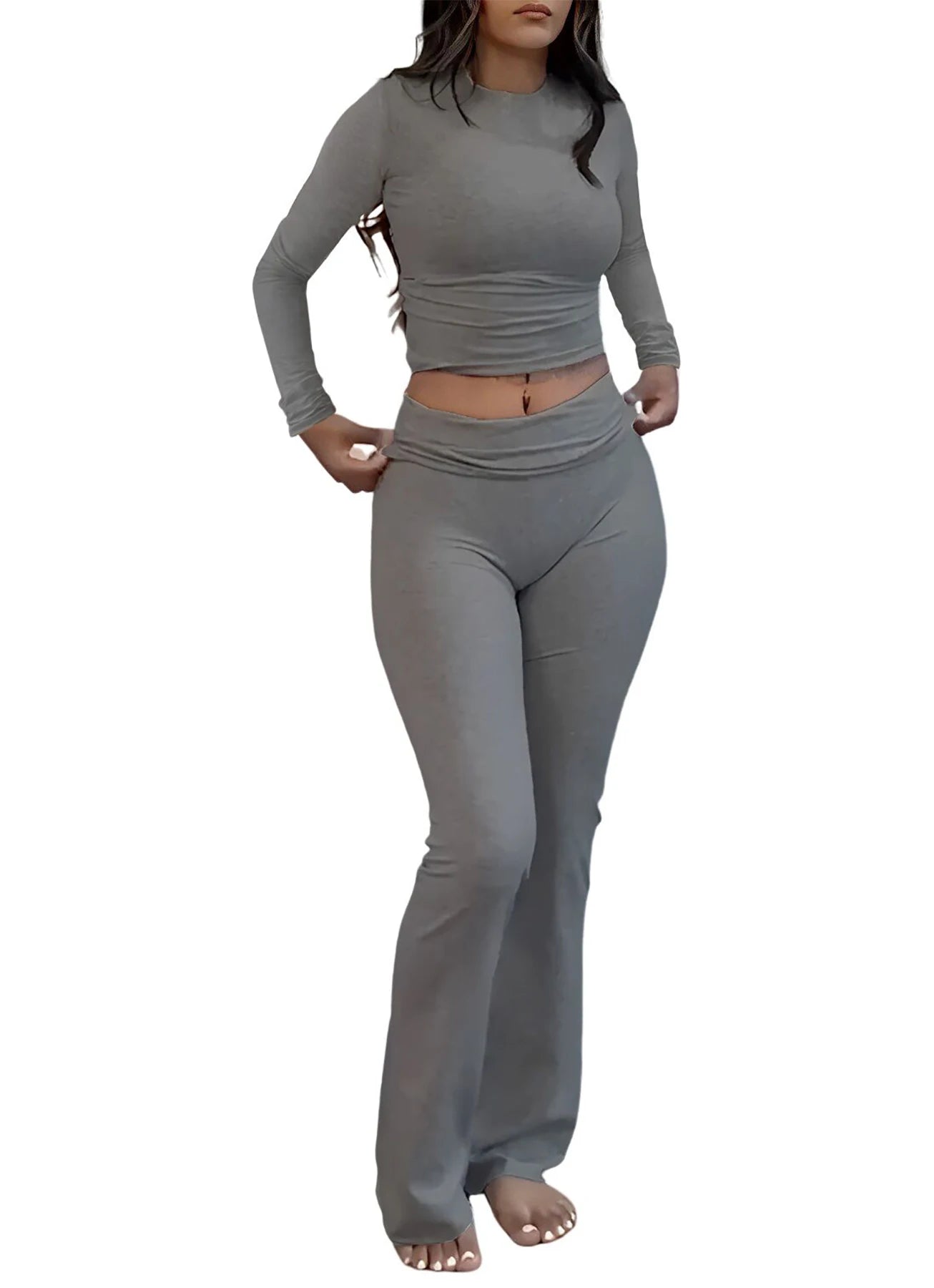 Women's Yoga Two-Piece Set Long-Sleeve